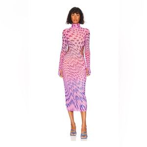 AFRM Juniper Dress in Abstract Pink Star